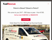 Tablet Screenshot of fuelrescue.ie